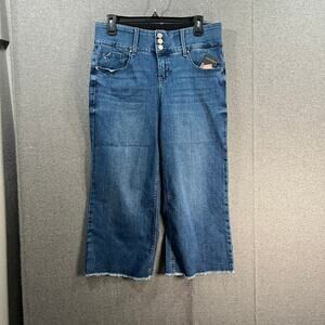 Laurie Felt Petite BFF Denim Curve Wide-Leg Crop Jeans True Blue, Petite 12